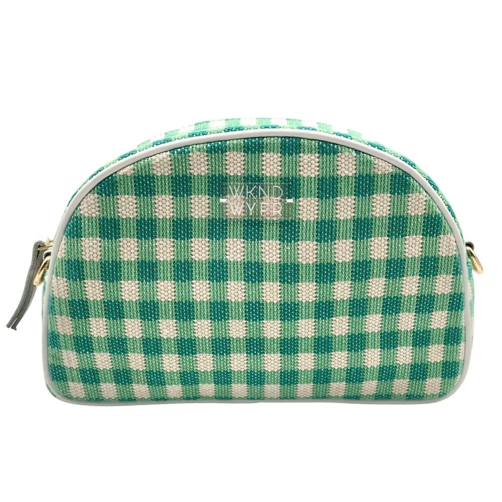 WKND WYFR Green Gingham Fabric August Crossbody Bag